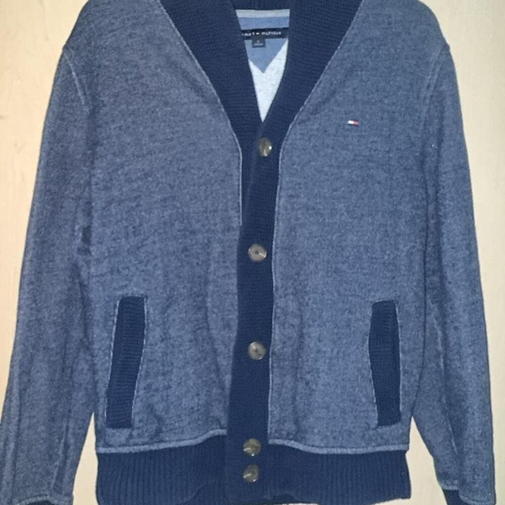 Tommy-hilfiger Men's Navy and Blue Cardigan